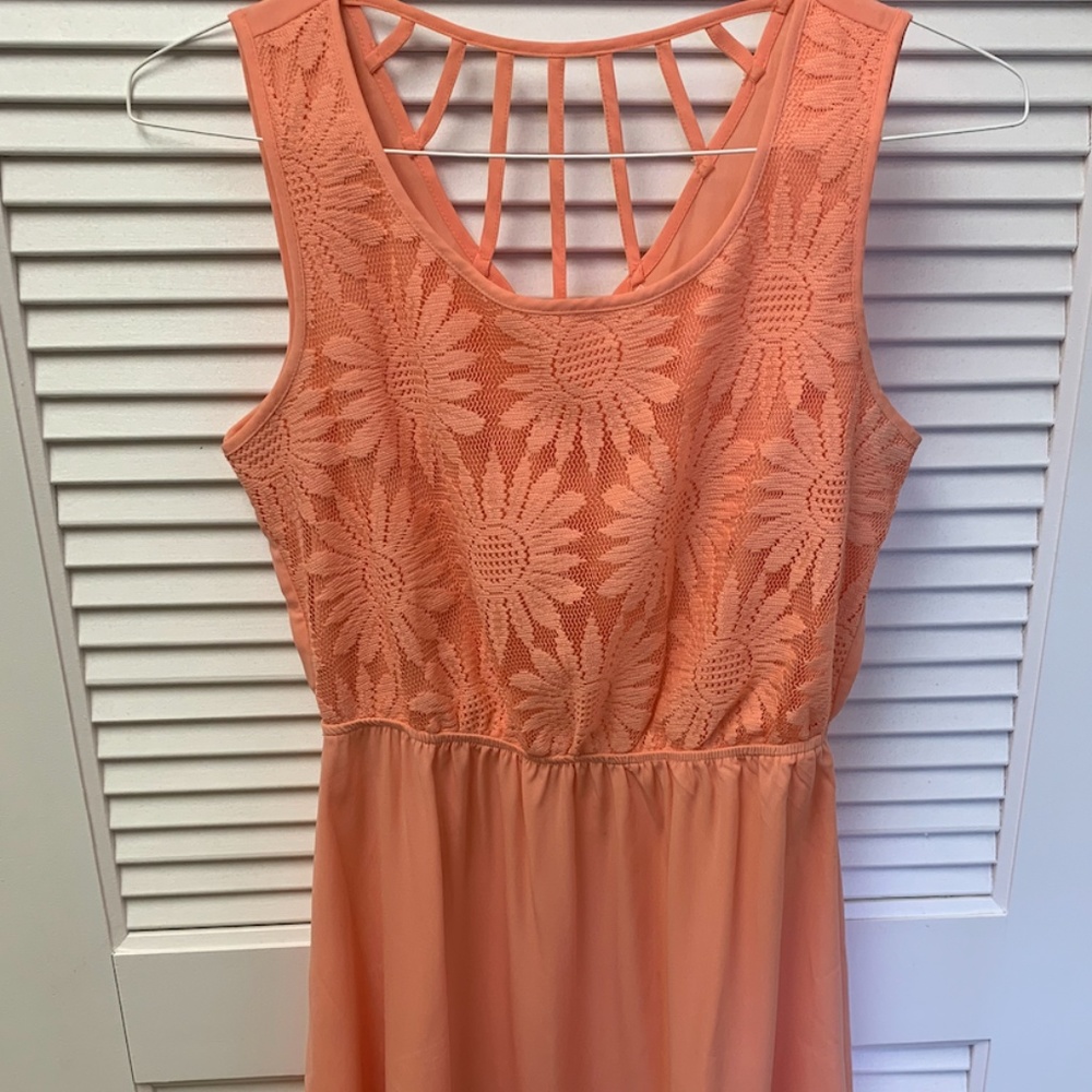 Coral Summer Sun Dress